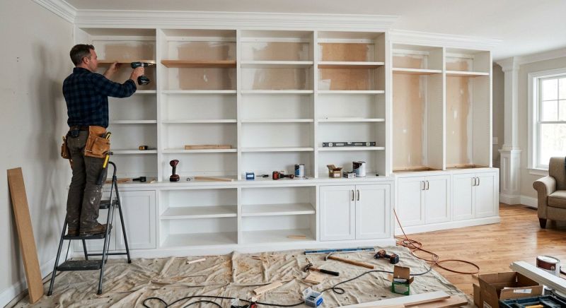 Built In Bookshelves Installation in Alexandria, VA