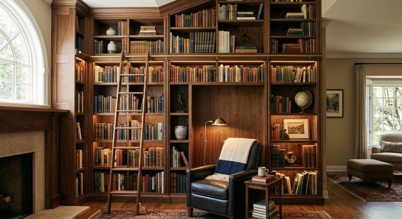 Custom Bookshelves Installation in Raleigh, NC